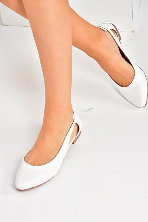 Fox Shoes Beyaz Kadın Babet 8549 - Görsel 5
