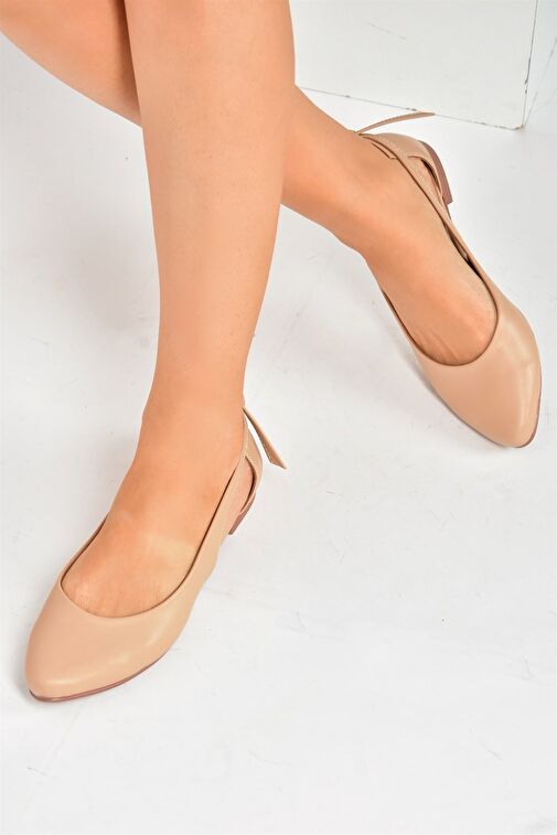 Fox Shoes Bej Kadın Babet 8550 - Görsel 4