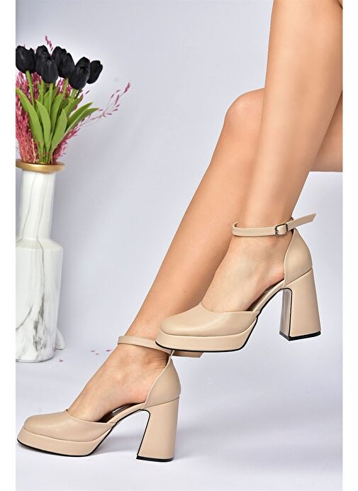 Ten Kalın Platform Topuklu Kadın Ayakkabı M404100809 - Görsel 3