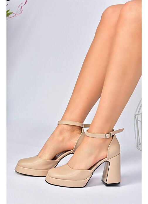 Ten Kalın Platform Topuklu Kadın Ayakkabı M404100809 - Görsel 4