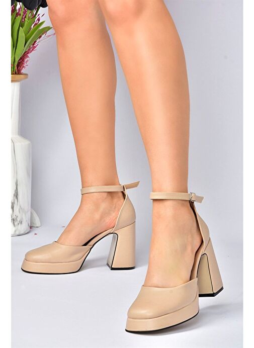 Ten Kalın Platform Topuklu Kadın Ayakkabı M404100809 - Görsel 5