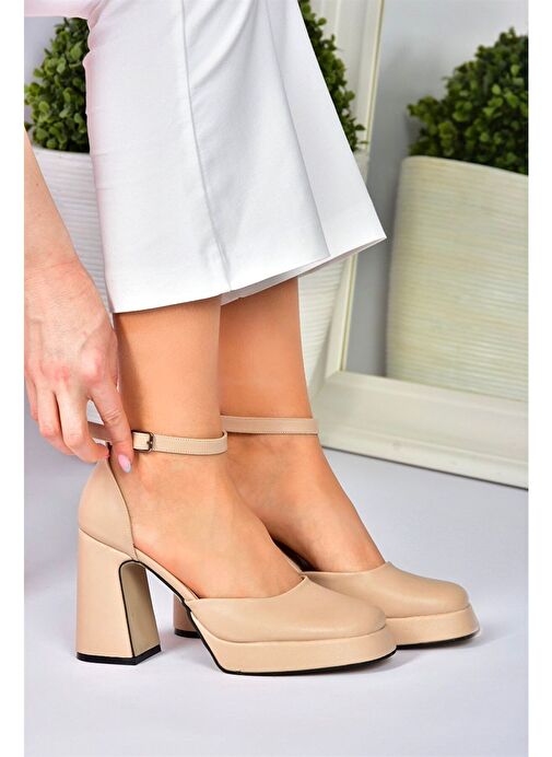 Ten Kalın Platform Topuklu Kadın Ayakkabı M404100809 - Görsel 6