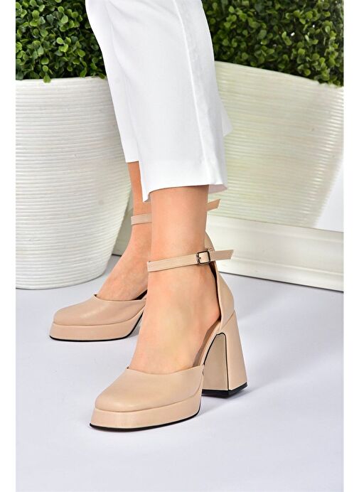 Ten Kalın Platform Topuklu Kadın Ayakkabı M404100809 - Görsel 7