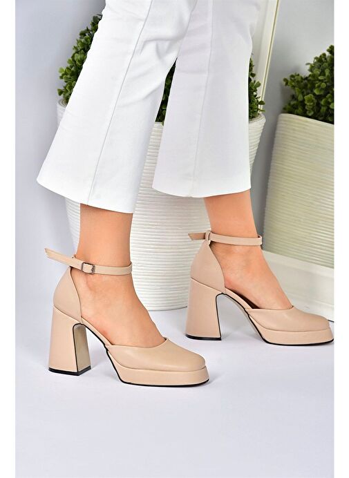 Ten Kalın Platform Topuklu Kadın Ayakkabı M404100809 - Görsel 8