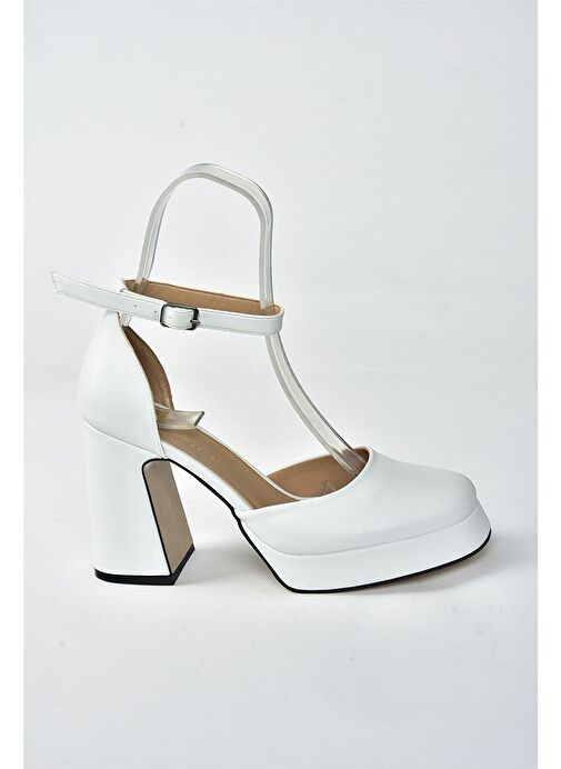 Fox Shoes Beyaz Kadın Platform Topuklu Ayakkabı 8731 - Görsel 8