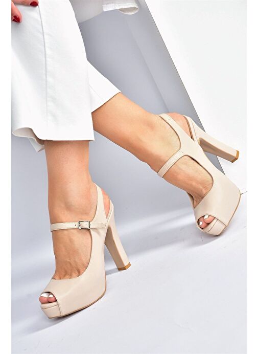 Ten Platform Topuklu Kadın Abiye Ayakkabı M348007009 - Görsel 4