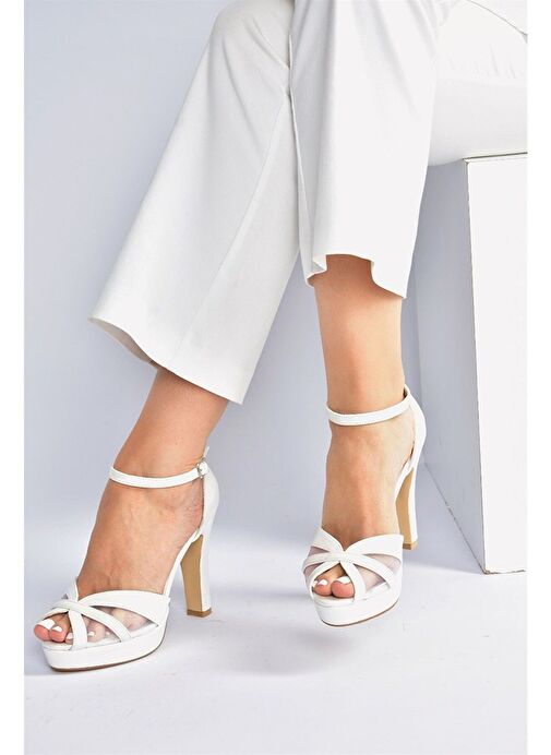 Sedef Platform Topuklu Kadın Abiye Ayakkabı M348202009 - Görsel 2