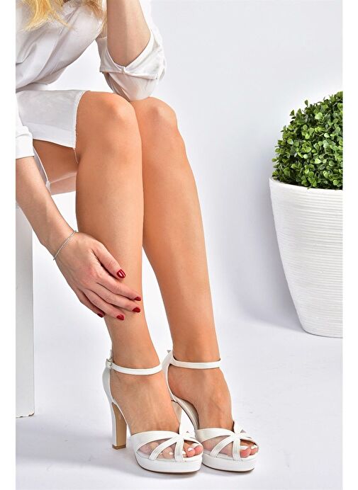 Sedef Platform Topuklu Kadın Abiye Ayakkabı M348202009 - Görsel 4