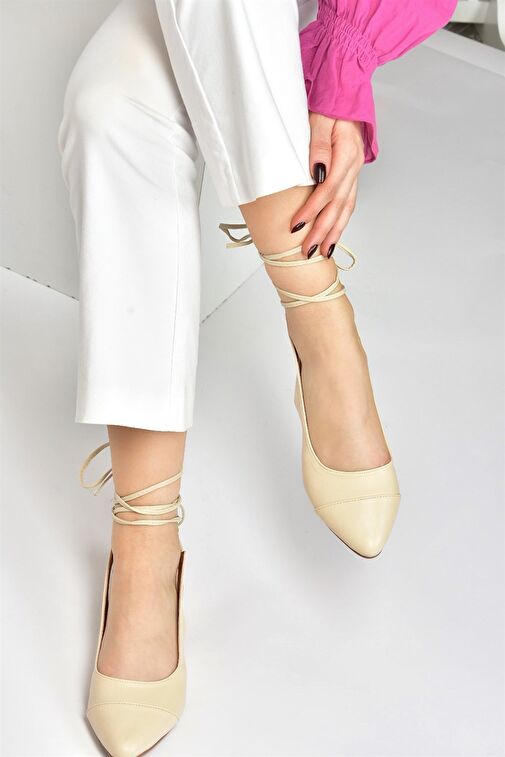 Bej Bilek Bağlamalı Kadın Babet M726890209 - Görsel 3