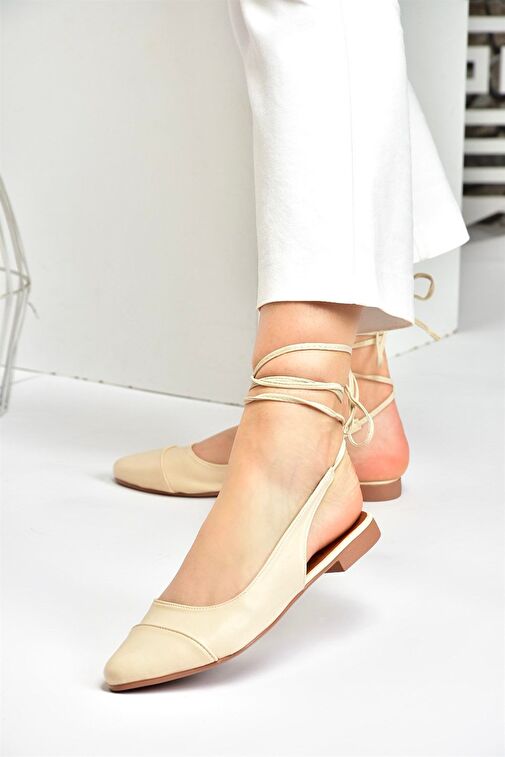 Bej Bilek Bağlamalı Kadın Babet M726890209 - Görsel 4