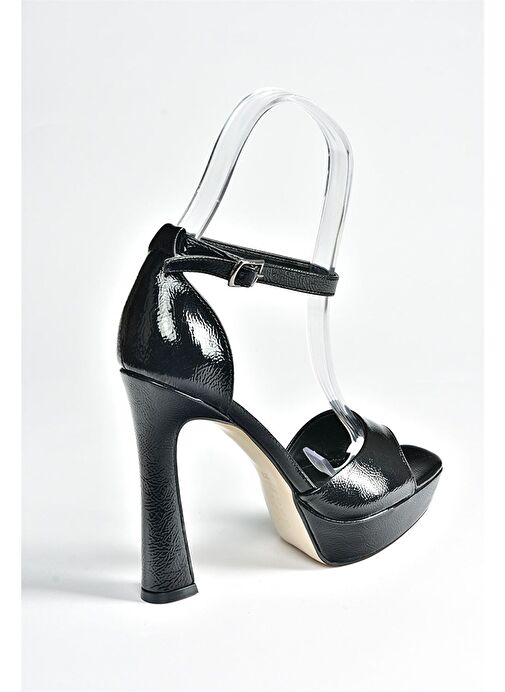 Siyah Rugan Topuklu Kadın Ayakkabı K404580108 - Görsel 7