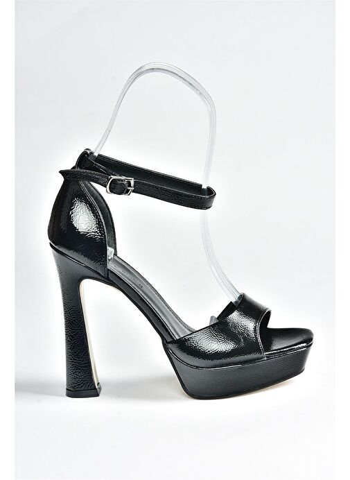 Siyah Rugan Topuklu Kadın Ayakkabı K404580108 - Görsel 8