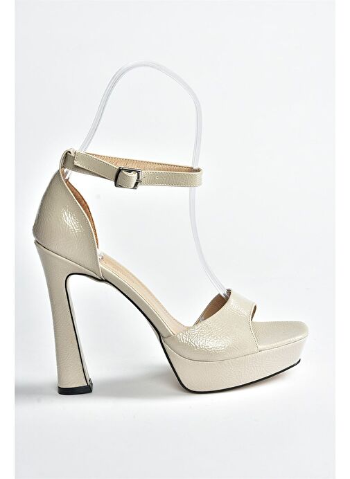 Bej Rugan Platform Topuklu Kadın Ayakkabı K404580108 - Görsel 4