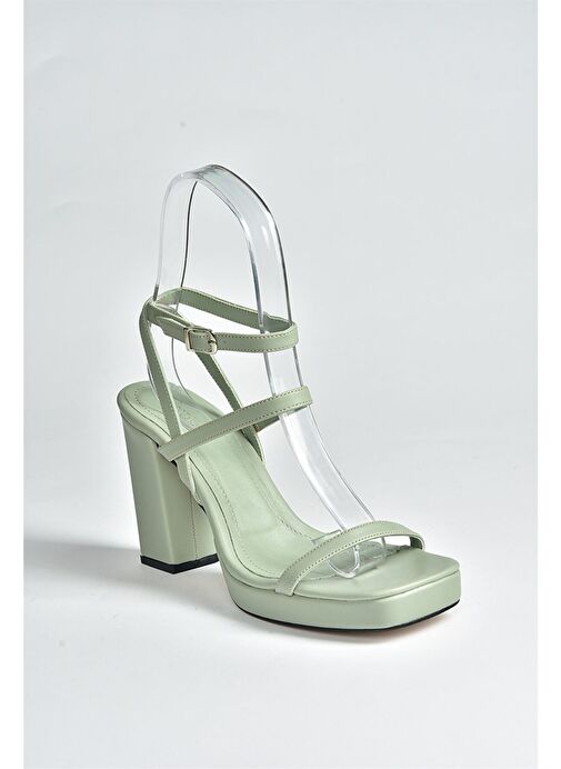 Yeşil Kalın Topuklu Günlük Kadın Ayakkabı M282462709 - Görsel 8