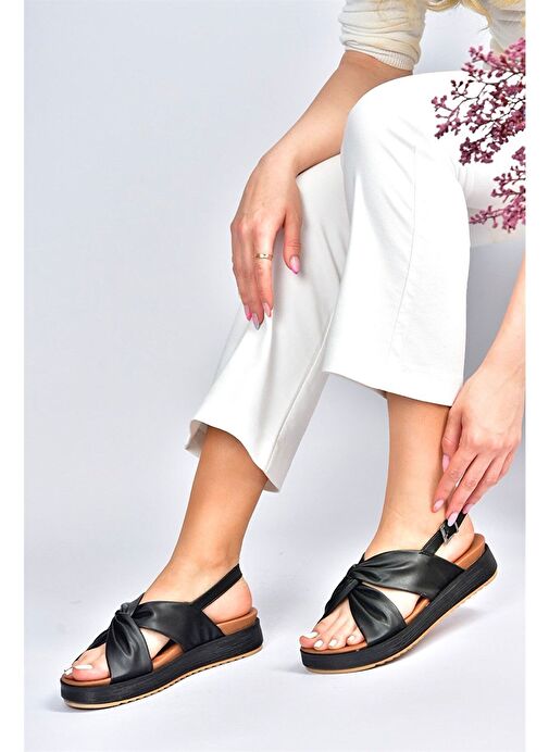 Siyah Günlük Kadın Sandalet M524022309 - Görsel 5