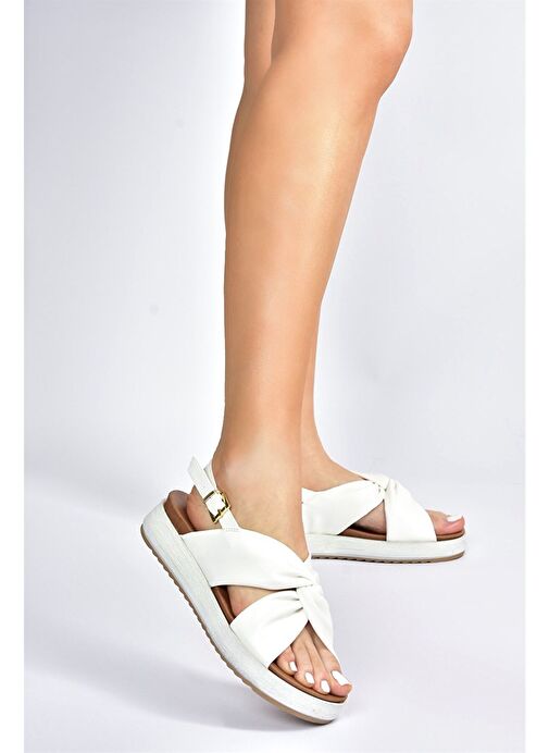 Beyaz Günlük Kadın Sandalet M524022309 - Görsel 4