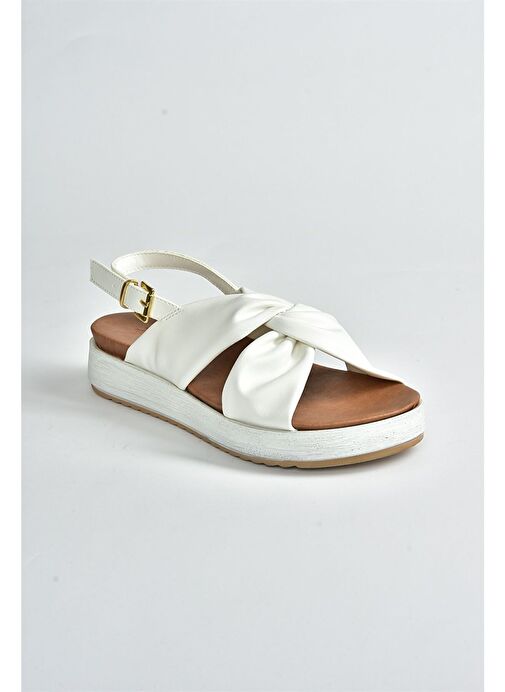 Beyaz Günlük Kadın Sandalet M524022309 - Görsel 6