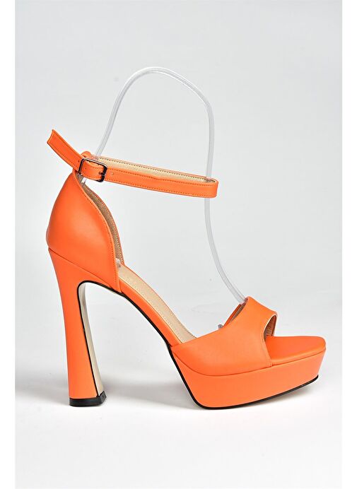 Turuncu Platform Kalın Topuklu Kadın Ayakkabı K404580109 - Görsel 9