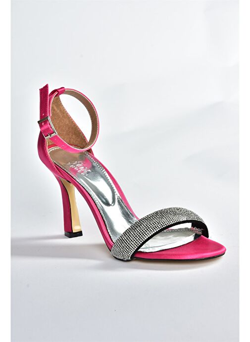 Fuşya Saten Kumaş Kadın Abiye Ayakkabı M572160704 - Görsel 5