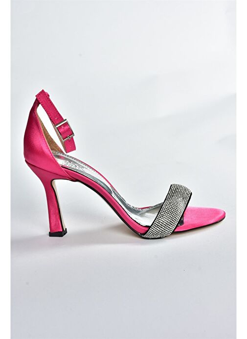 Fuşya Saten Kumaş Kadın Abiye Ayakkabı M572160704 - Görsel 7