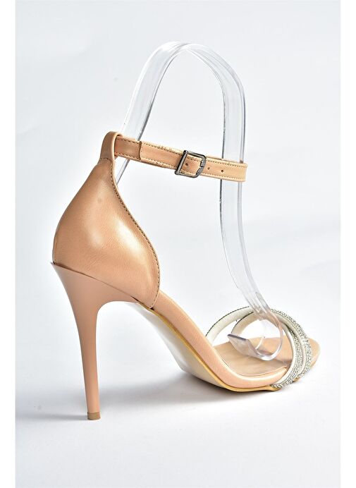 Ten Taşlı İnce Topuklu Kadın Abiye Ayakkabı M752121309 - Görsel 8