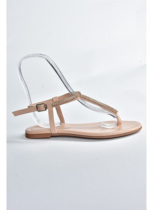 Ten Taş Detaylı Parmak Arası Sandalet M272025009 - Görsel 5