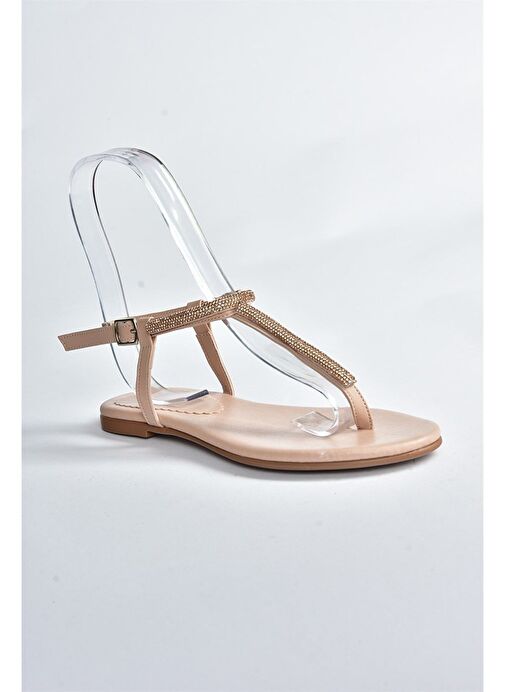 Ten Taş Detaylı Parmak Arası Sandalet M272025009 - Görsel 6