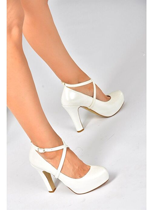 Sedef Platform Topuklu Kadın Abiye Ayakkabı M348007609 - Görsel 4