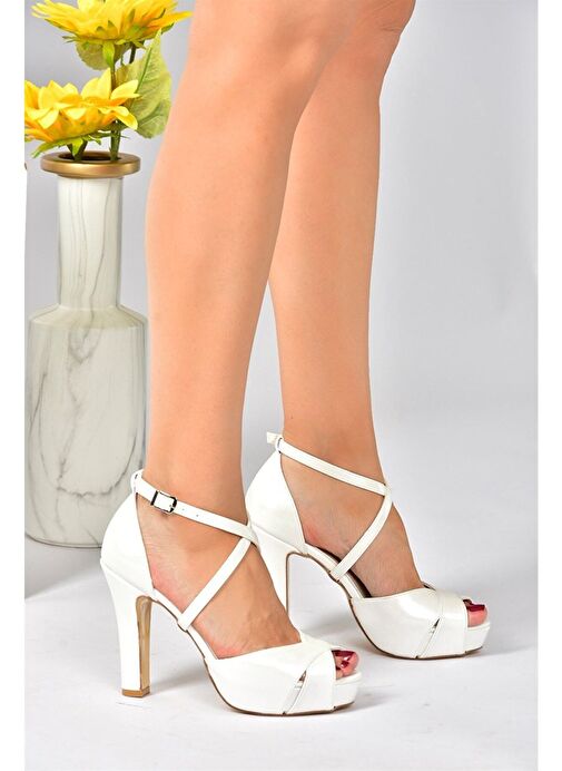 Sedef Platform Kalın Topuklu Kadın Abiye Ayakkabı M348010209 - Görsel 4