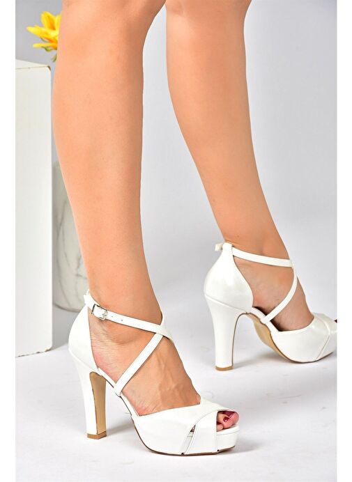 Sedef Platform Kalın Topuklu Kadın Abiye Ayakkabı M348010209 - Görsel 5