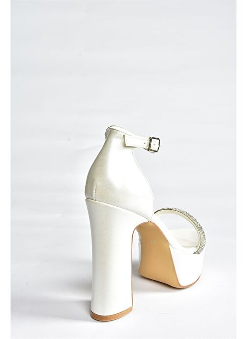 Sedef Taşlı Kalın Topuklu Kadın Abiye Ayakkabı M348202709 - Görsel 6