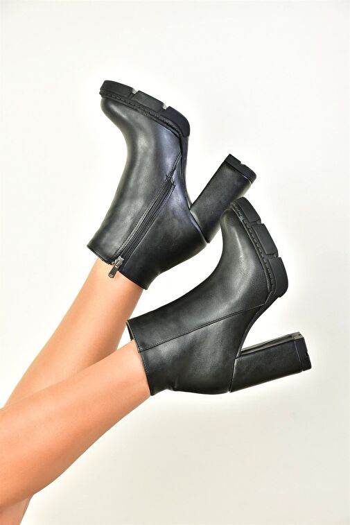 Siyah Platform Taban Kadın Bot N282770309 - Görsel 3