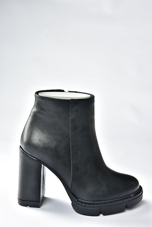 Siyah Platform Taban Kadın Bot N282770309 - Görsel 5