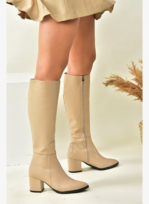 Ten Kalın Tabanlı Kadın Çizme L251081609 - Görsel 2