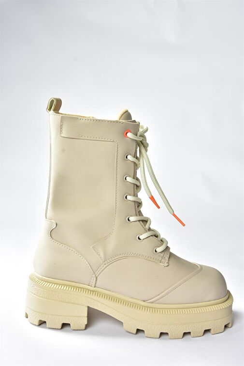 Bej Kalın Tabanlı Kadın Postal Bot N973000209 - Görsel 5