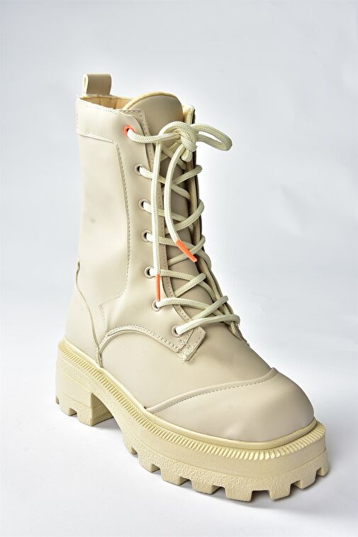 Bej Kalın Tabanlı Kadın Postal Bot N973000209 - Görsel 6