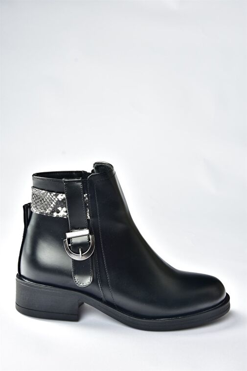 Siyah Alçak Topuklu Günlük Kadın Bot N518400109 - Görsel 5