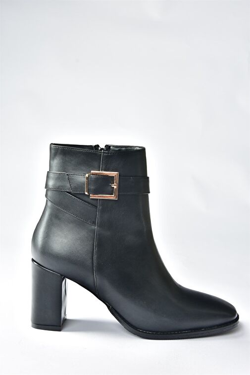 Siyah Kalın Topuklu Kadın Bot N820090509 - Görsel 6