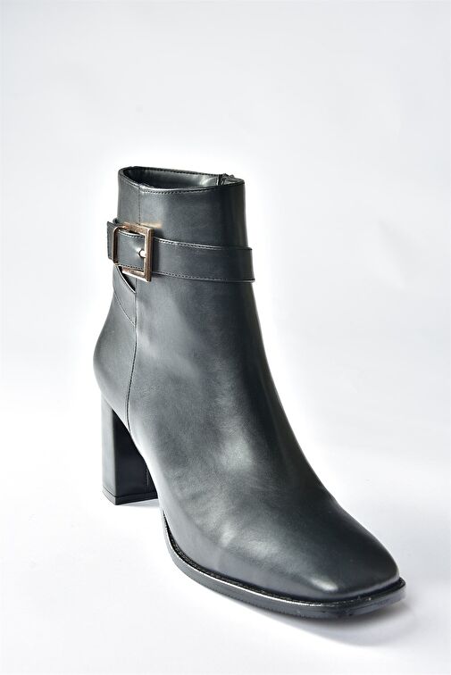 Siyah Kalın Topuklu Kadın Bot N820090509 - Görsel 7