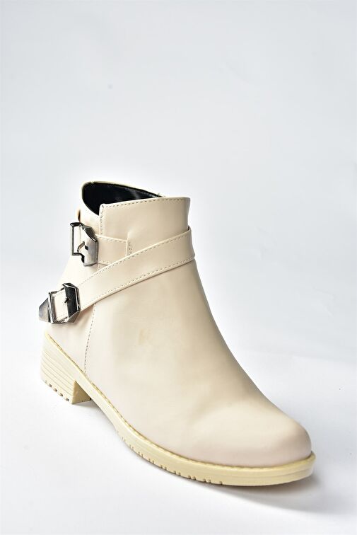 Bej Alçak Topuklu Günlük Kadın Bot A726193409 - Görsel 6