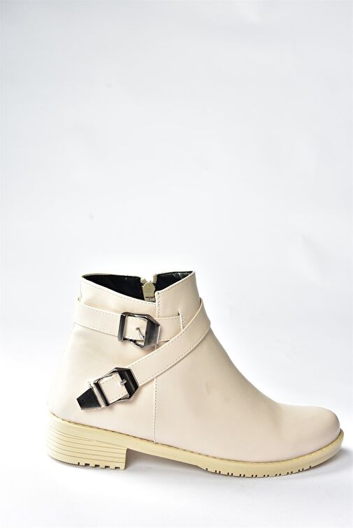 Bej Alçak Topuklu Günlük Kadın Bot A726193409 - Görsel 7