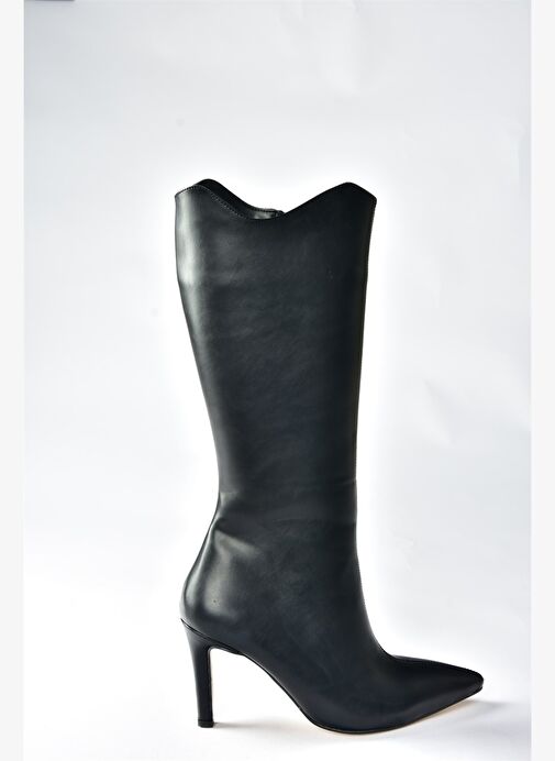 Siyah İnce Yüksek Topuklu Kadın Çizme N820120009 - Görsel 6