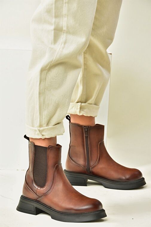 Taba Alçak Topuklu Günlük Kadın Bot N674260009 - Görsel 2