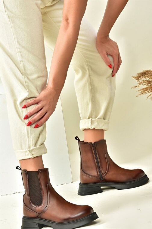 Taba Alçak Topuklu Günlük Kadın Bot N674260009 - Görsel 3