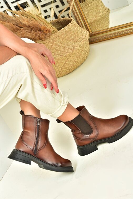 Taba Alçak Topuklu Günlük Kadın Bot N674260009 - Görsel 5