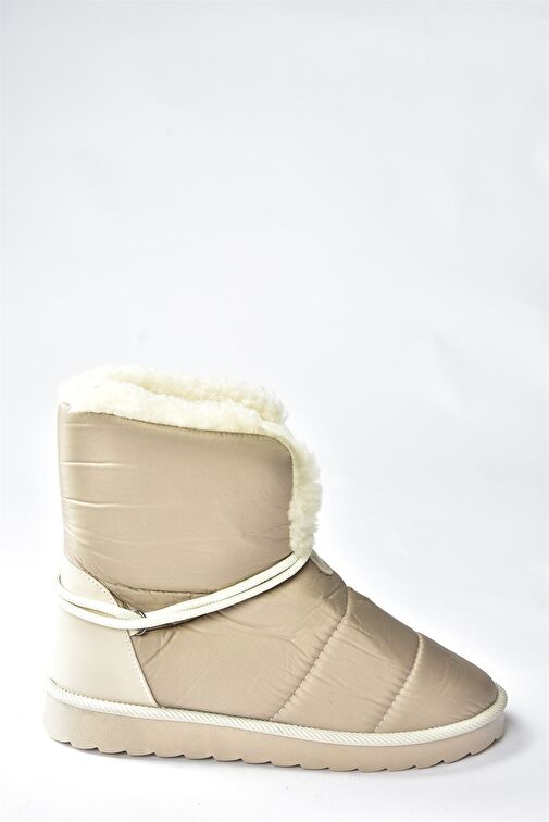 Vizon Kumaş Yakası Kürklü Kadın Bot N973031104 - Görsel 5