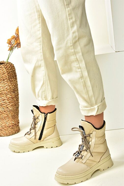 Bej Kumaş Kadın Bot L274505004 - Görsel 3