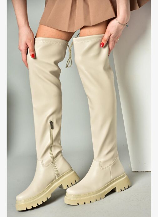 Ten Kalın Tabanlı Dizüstü Kadın Çizme N404002009 - Görsel 4