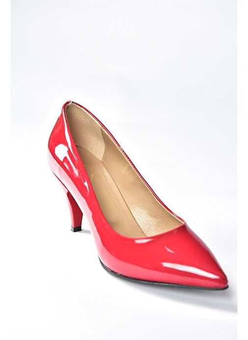 Kırmızı Rugan Alçak Topuklu Günlük Kadın Topuklu Ayakkabı A922151108 - Görsel 5