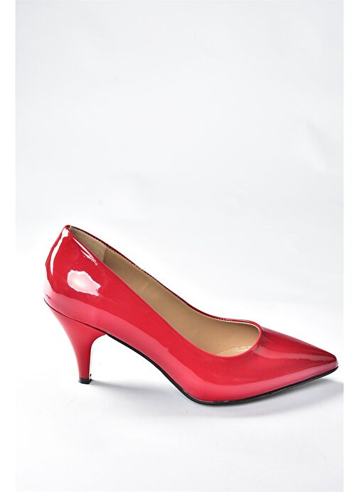 Kırmızı Rugan Alçak Topuklu Günlük Kadın Topuklu Ayakkabı A922151108 - Görsel 6